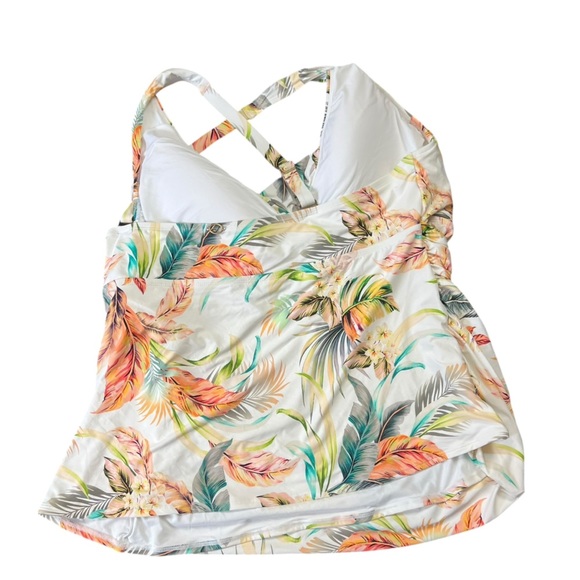 Jantzen Adjustable Strap V-Neck Tankini with Comfort Brief - Picture 6 of 10